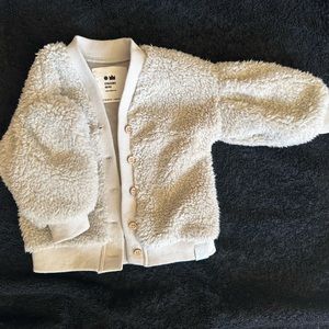 Omami mini Sherpa cardigan 6-12m